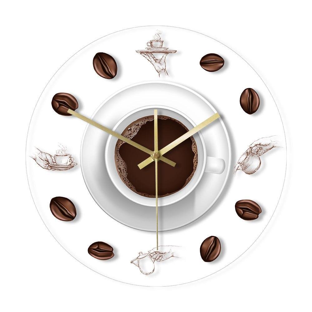 horloge cuisine tasse de cafe