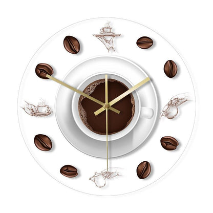 horloge cuisine tasse de cafe