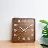 horloge carree bois