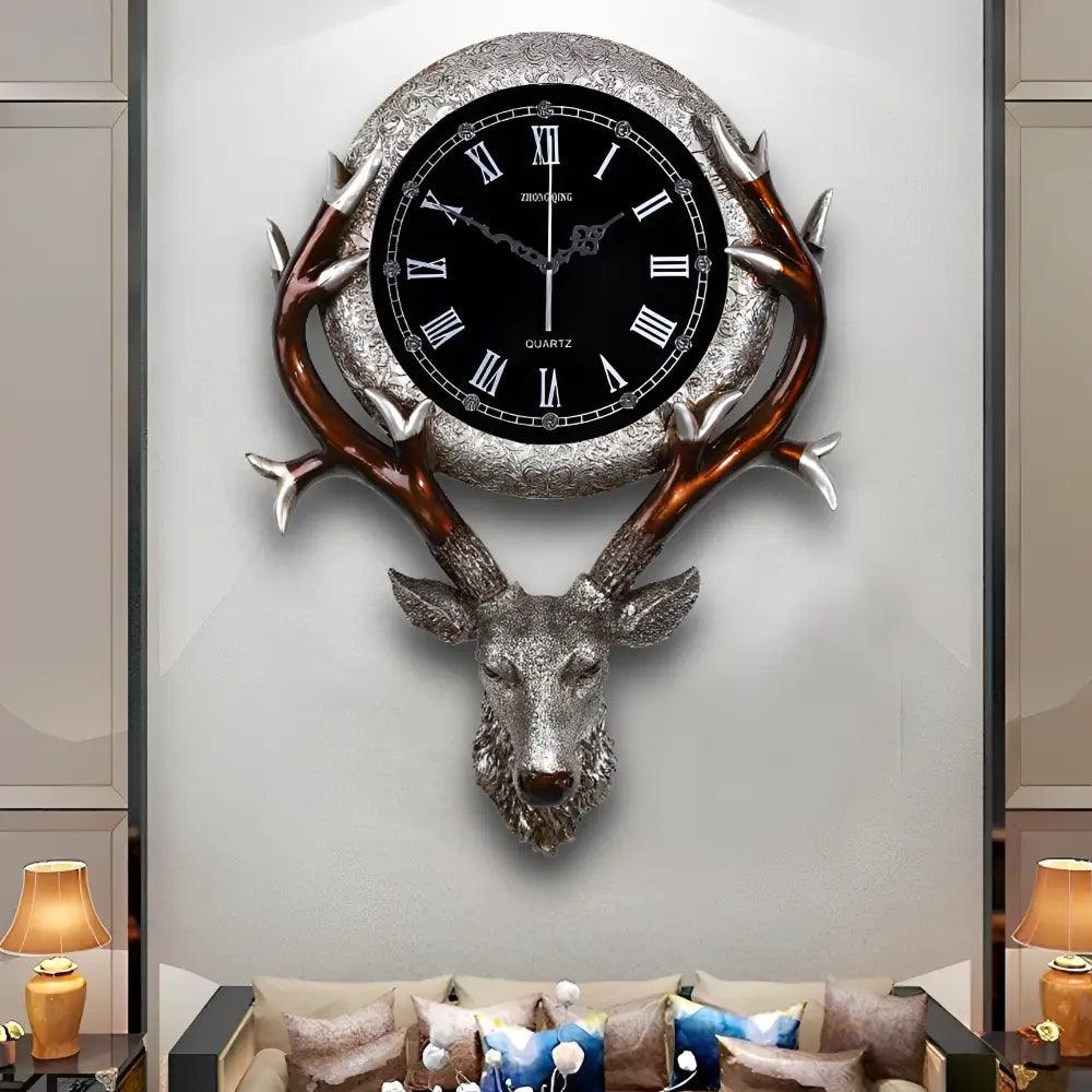 horloge tete de cerf