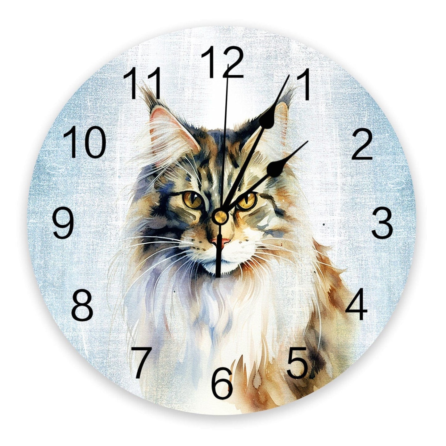 horloge chat portrait