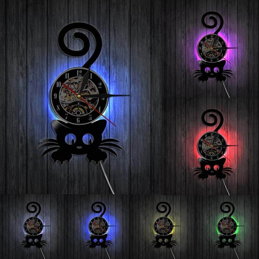 horloge led chat