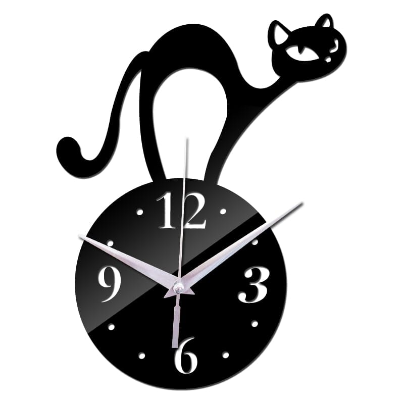 horloge chat noir