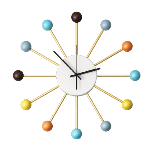 horloge design coloree