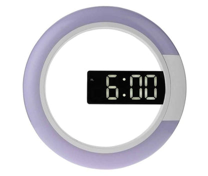 horloge design led blanc effet miroir