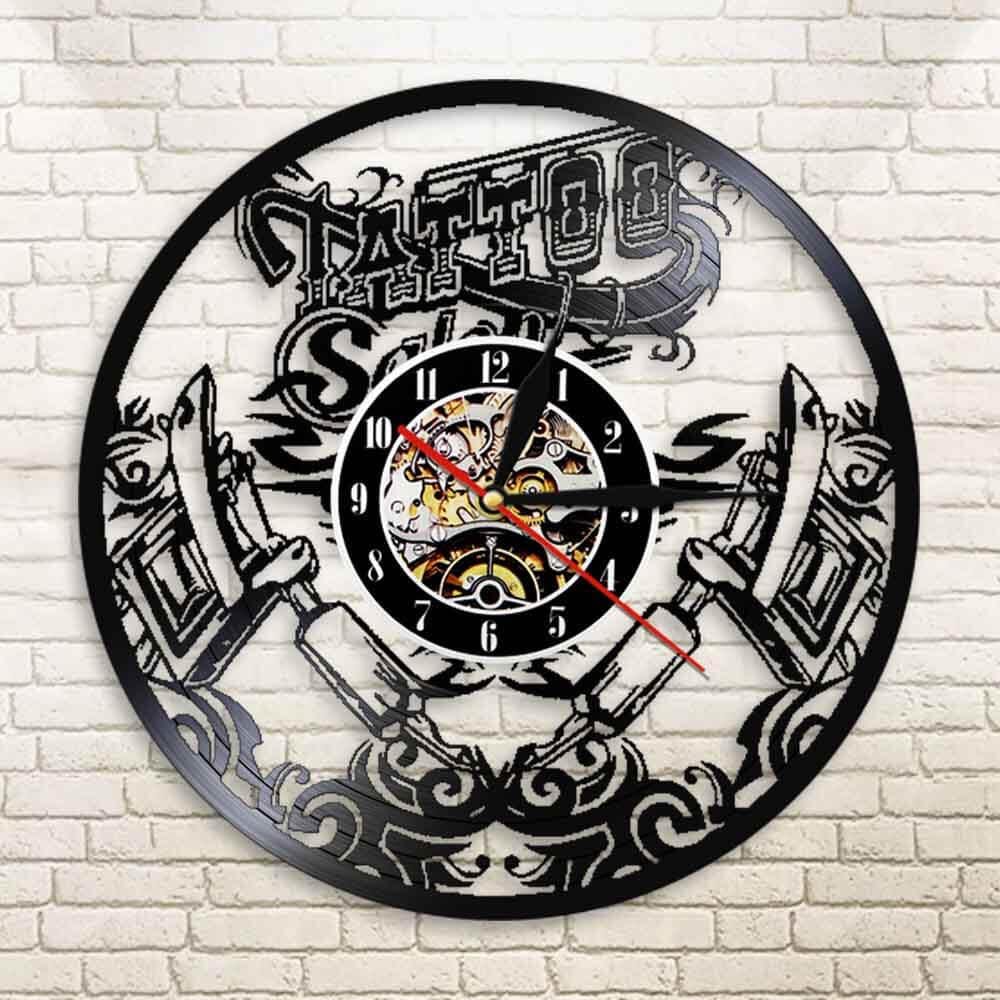 horloge vinyle tattoo design