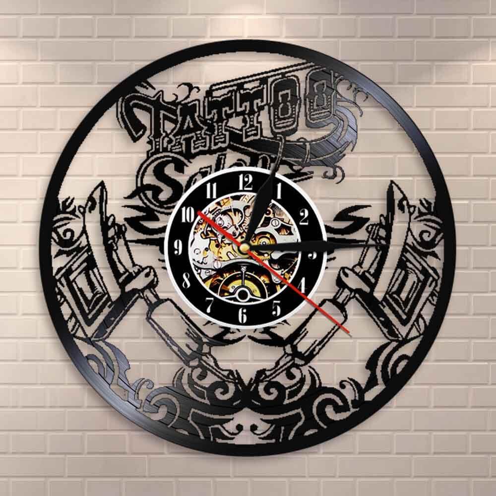 horloge vinyle tattoo design