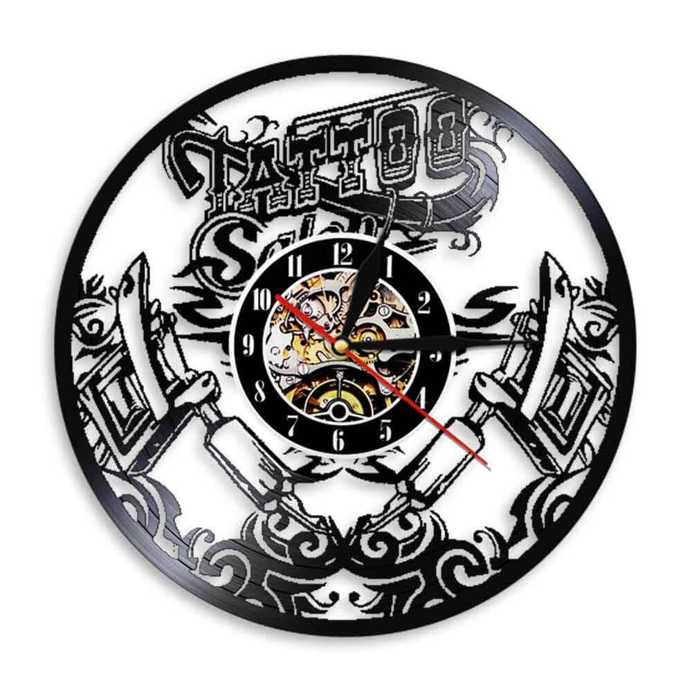 horloge vinyle tattoo design