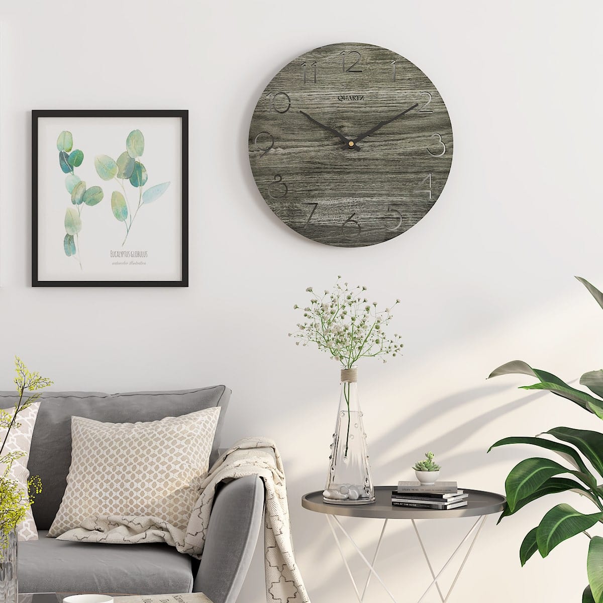 Horloge Murale Design Scandinave en Bois Temps des Horloges