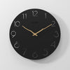 Horloge Murale Design Scandinave Noire en Bois Temps des Horloges