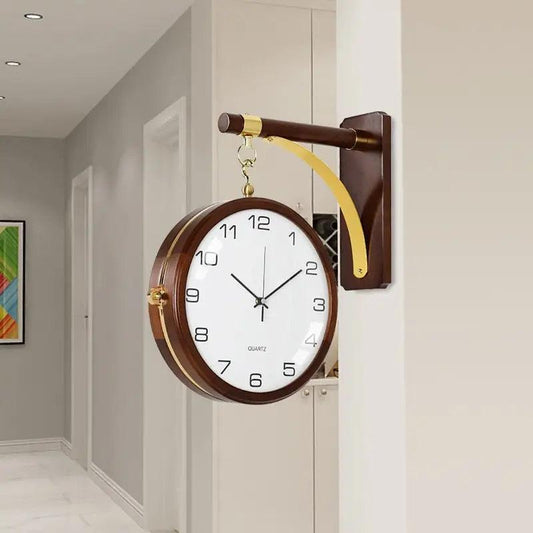 horloge double face decoration de salon