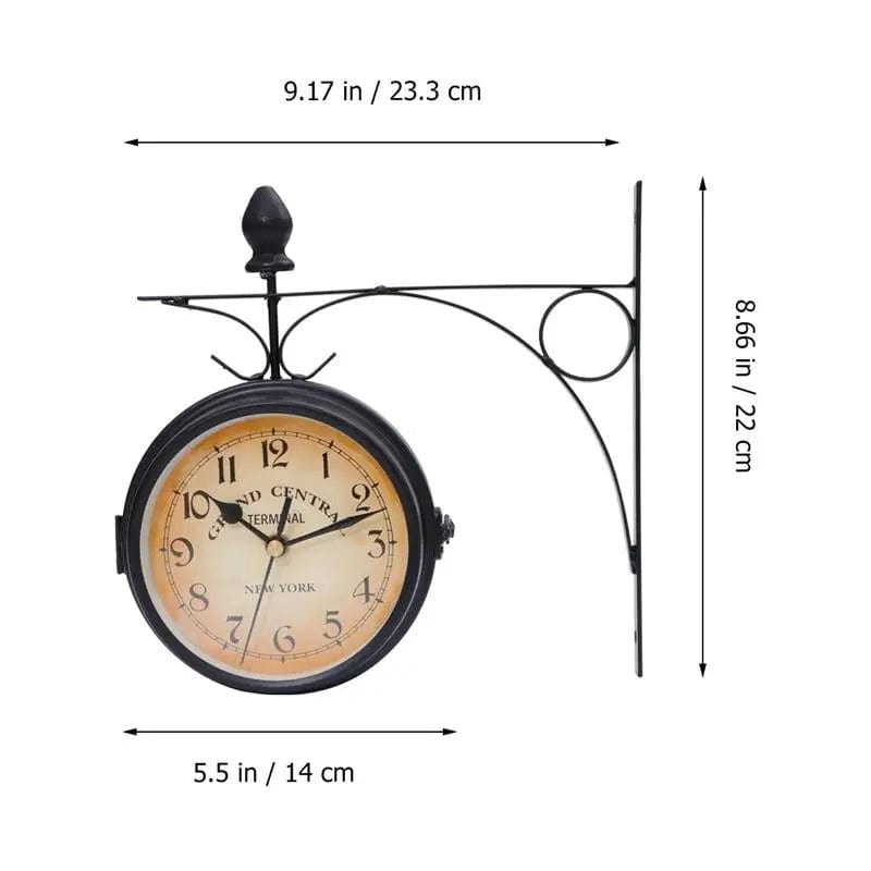 horloge de gare double face