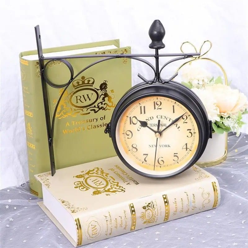 Horloge de gare double face RETRO, 25 cm - Maison Horloge de gare double face RETRO, 25 cm - Maison