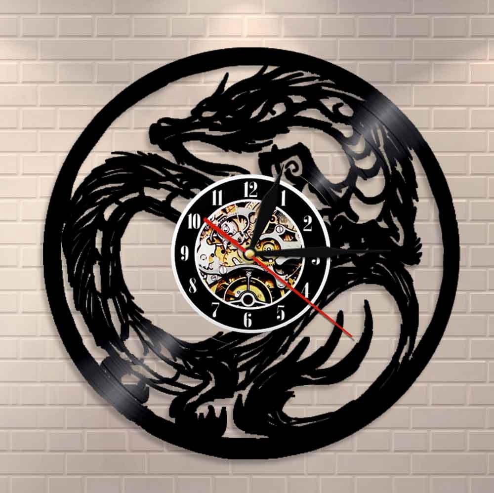 horloge vinyle dragon led