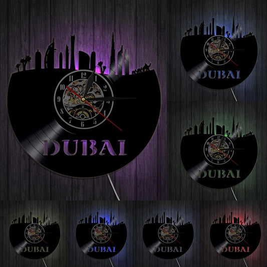 horloge vinyle dubai led