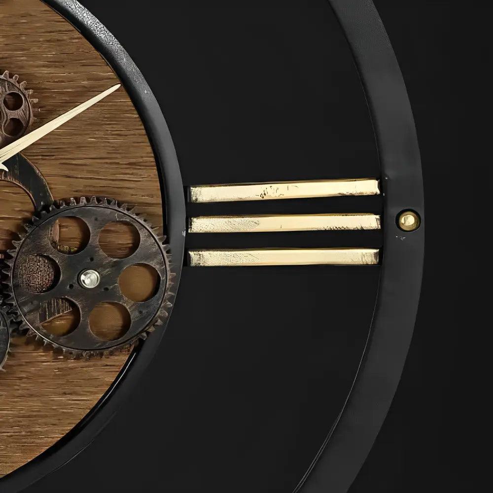 horloge bois et metal