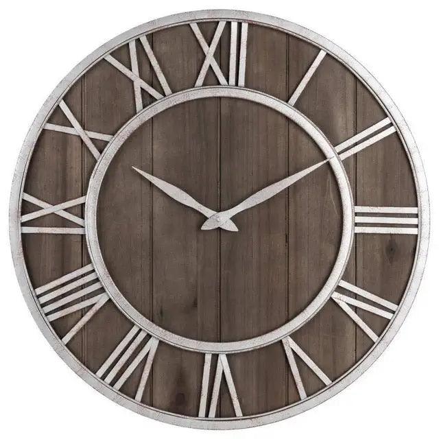 horloge bois metal