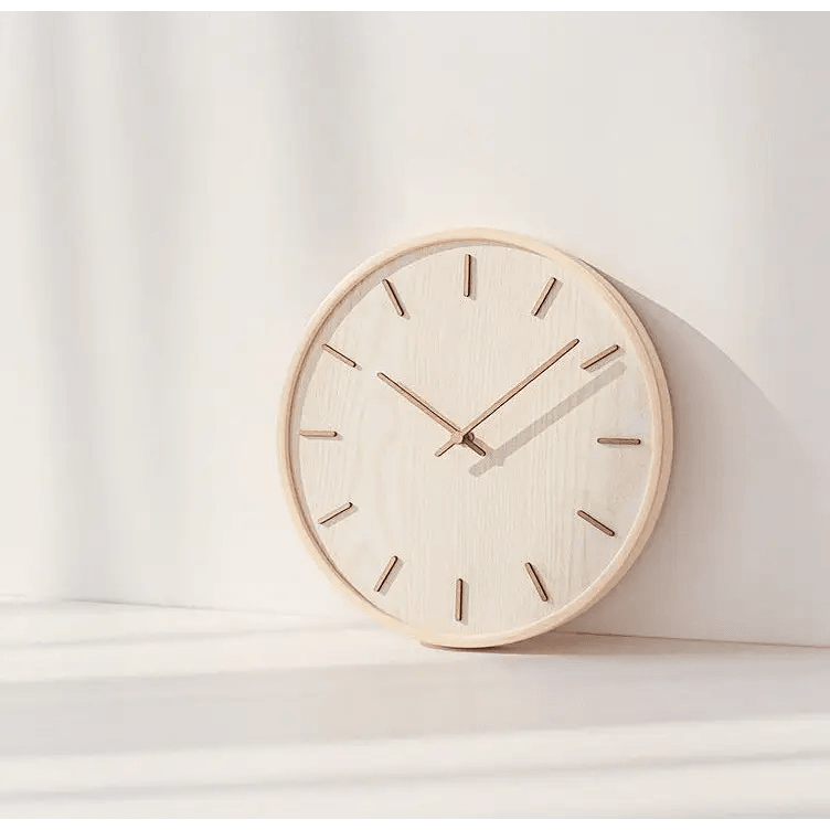 horloge en bois nature