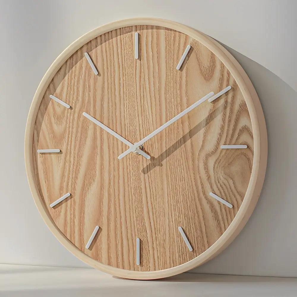 horloge en bois nature