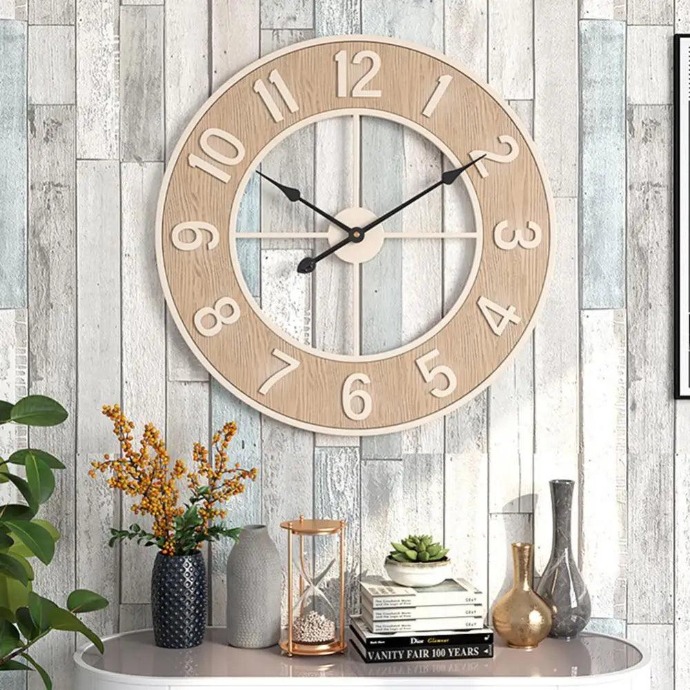 horloge bois clair