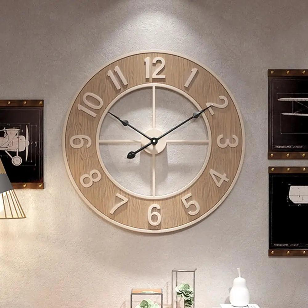 horloge bois clair