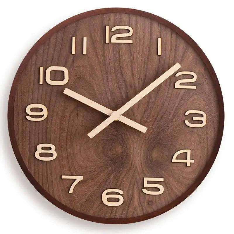 horloge en bois de noyer