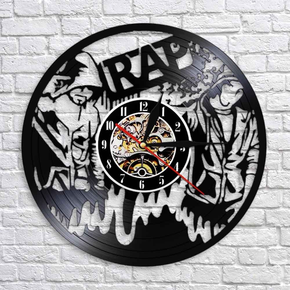 Horloge Murale en Vinyle Rétro Temps des Horloges