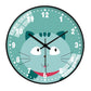 horloge enfant chat vert