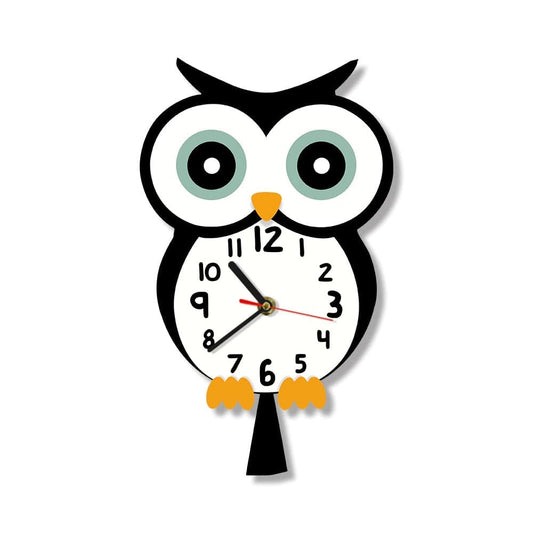 Horloge Murale Enfant Hibou Temps des Horloges