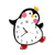 Horloge murale Enfant Pingouin Temps des Horloges