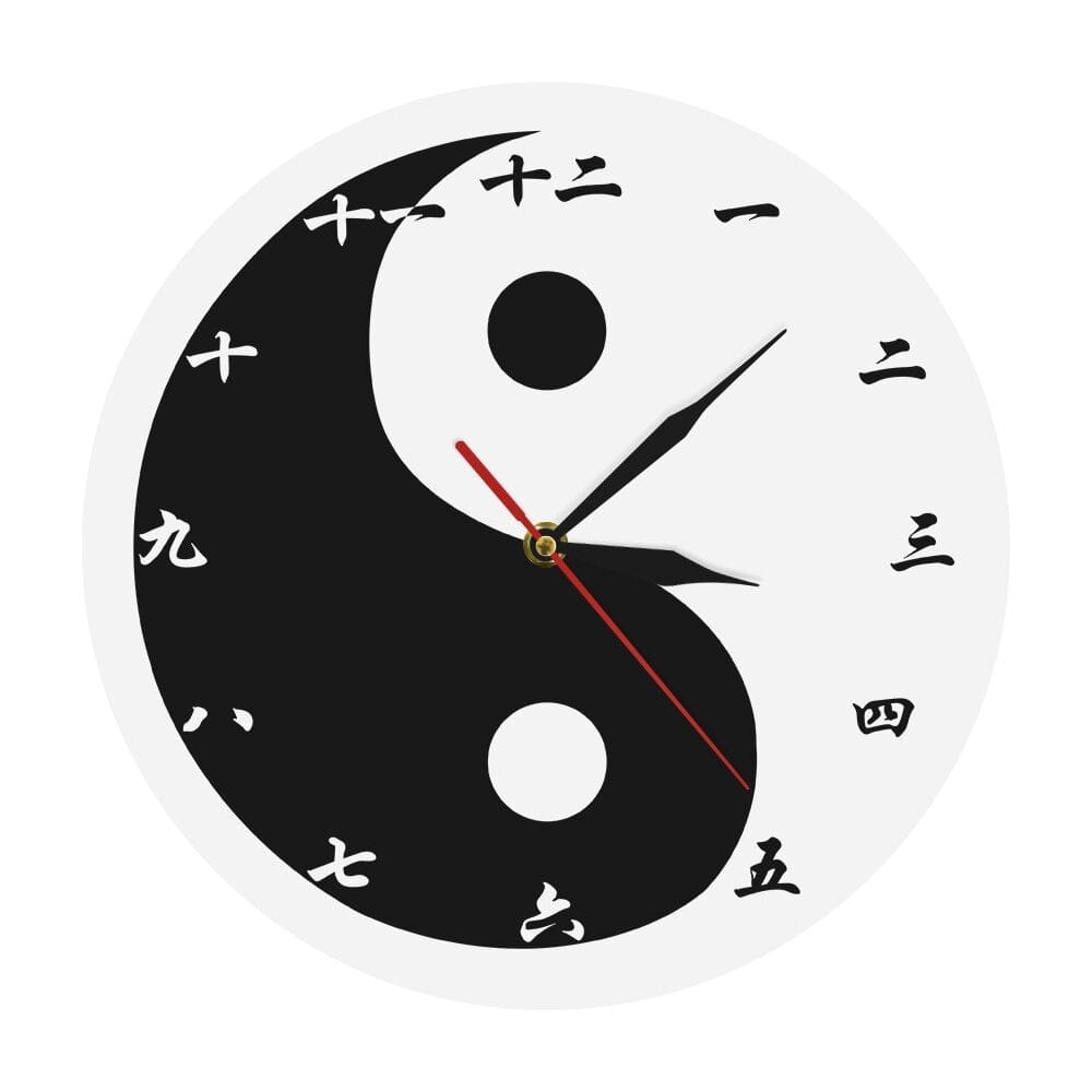 Horloge murale Équilibre Yin Yang Temps des Horloges