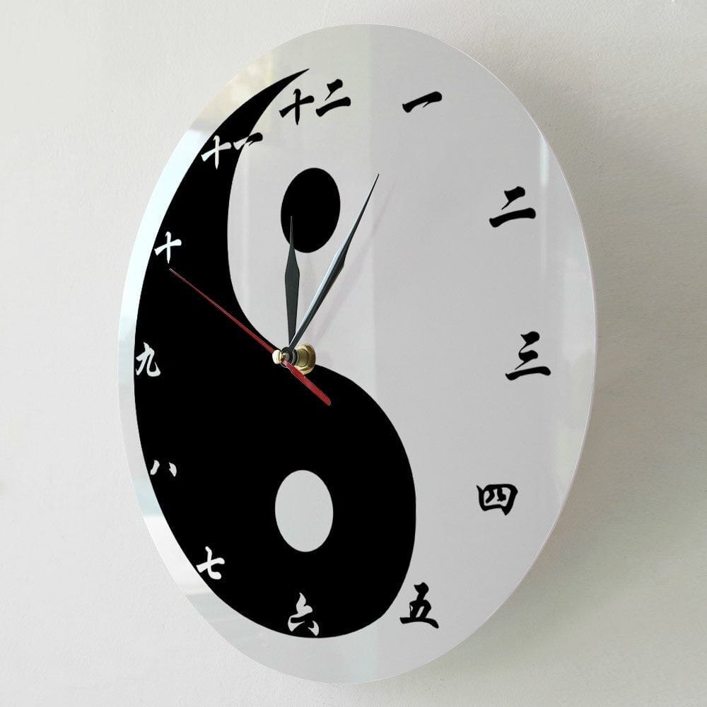 Horloge murale Équilibre Yin Yang Temps des Horloges