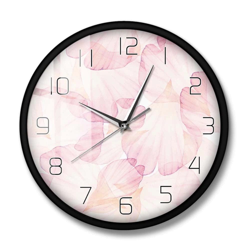 horloge design fleur rose