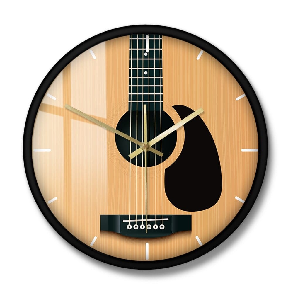 Horloge Murale Guitare Acoustique Temps des Horloges