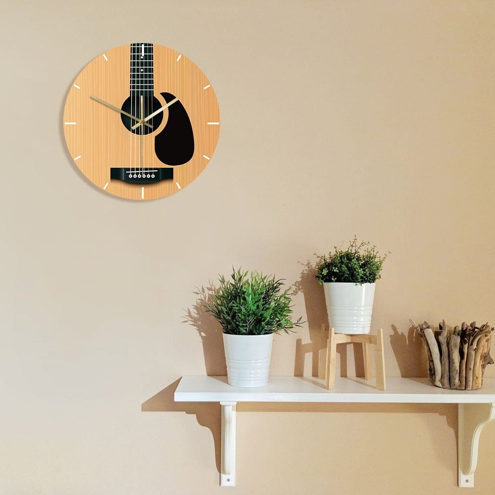 Horloge Murale Guitare Acoustique Temps des Horloges