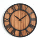 horloge industrielle bois et metal