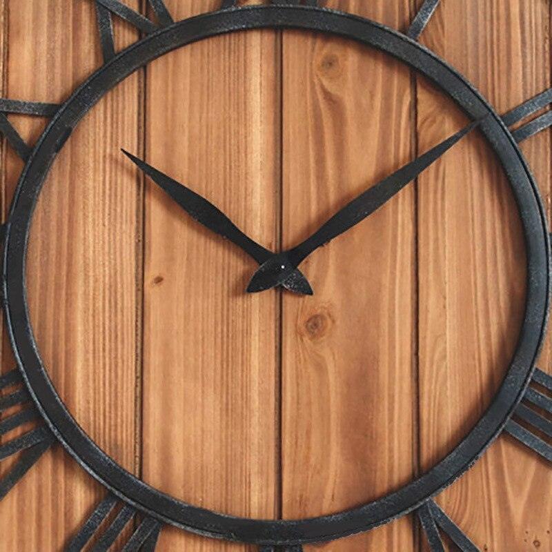 horloge industrielle bois et metal