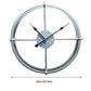 horloge industrielle boussole argentee