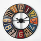 horloge industrielle coloree