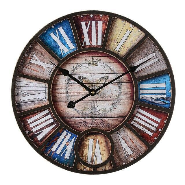 horloge industrielle couleur estivale