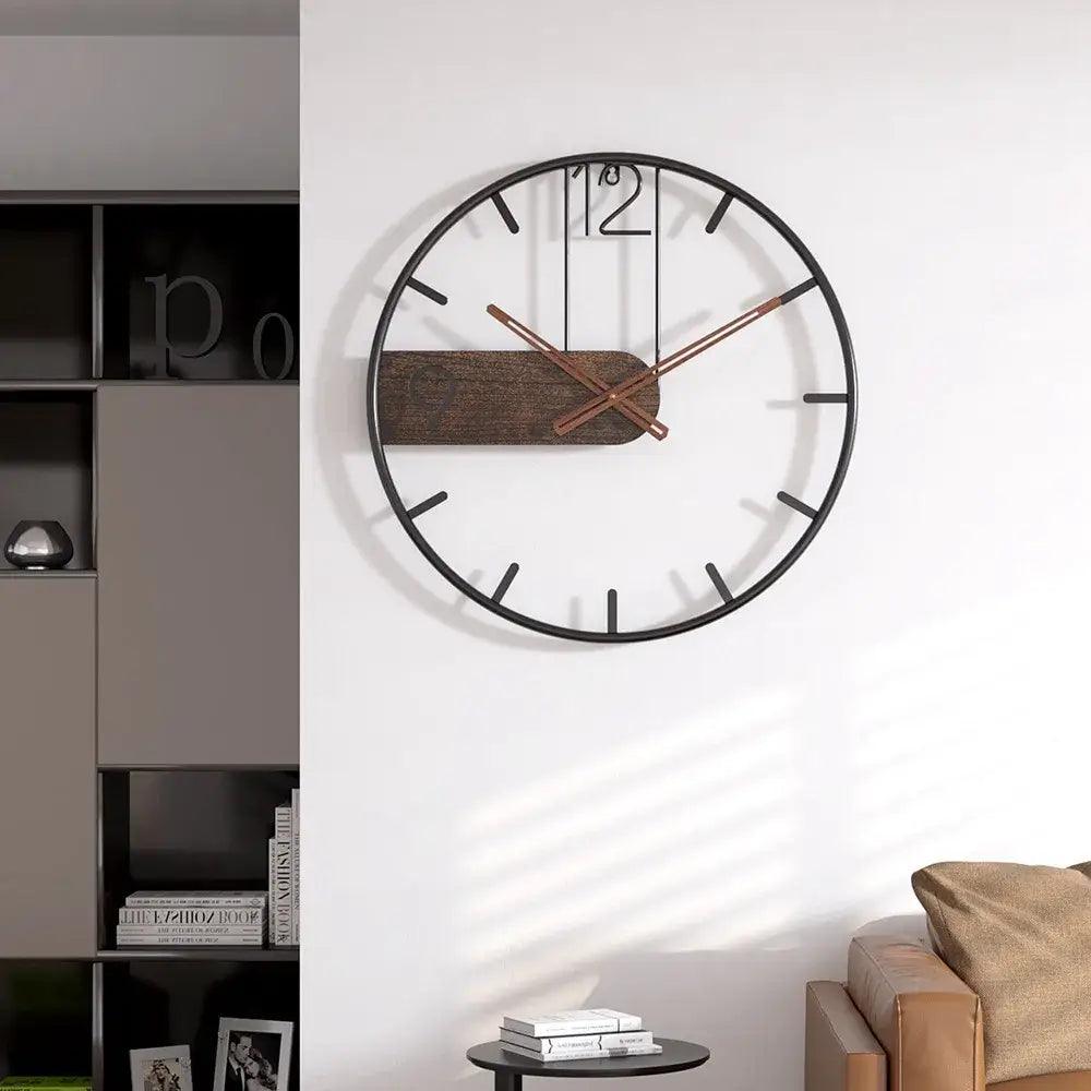 horloge metal industriel