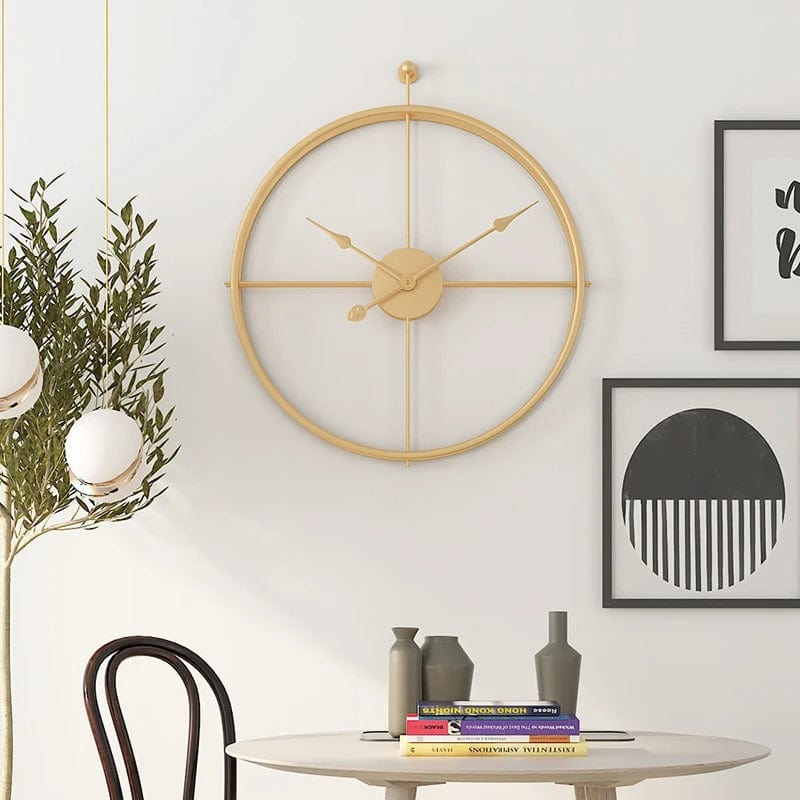 horloge industrielle minimaliste en metal