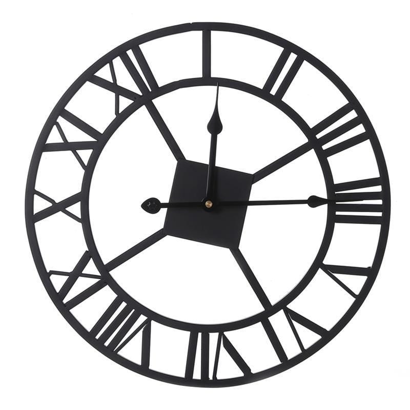 horloge industrielle noire