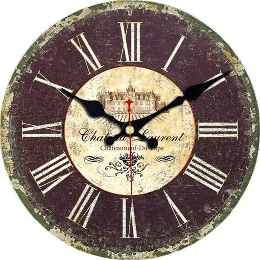 Horloge murale industrielle vintage effet rouille Temps des Horloges