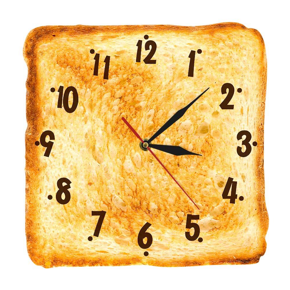 horloge cuisine tranche de pain