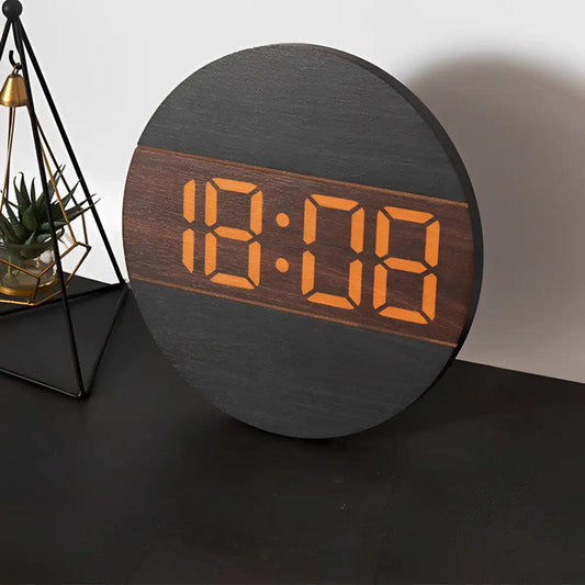 horloge led en bois