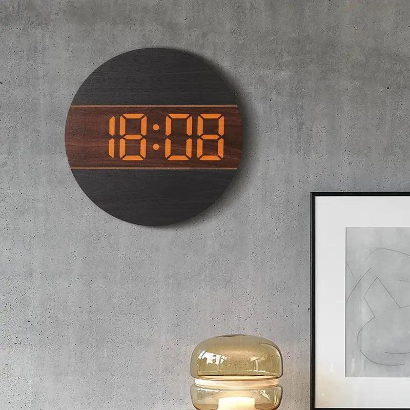 horloge led en bois