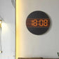 horloge led en bois