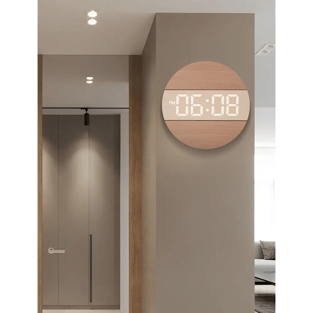 horloge led en bois