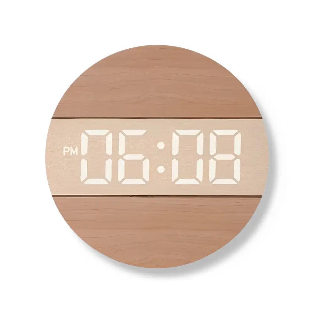 horloge led en bois